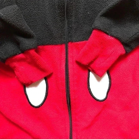Mickey Mouse Footed Onesie Size 2T  With Hood - Picture 4 of 16